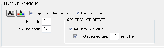 1. LINES / DIMENSIONS Settings